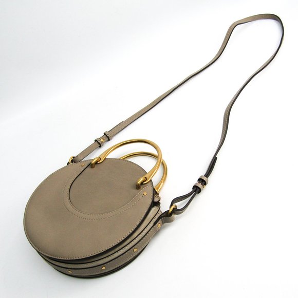 Chloé Pixie Round Leather Suede Handbag #N5491H64O - Picture 2 of 10